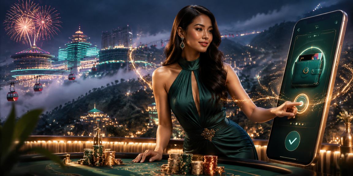 Pemain kasino langsung di Genting Highlands melalui telefon pintar